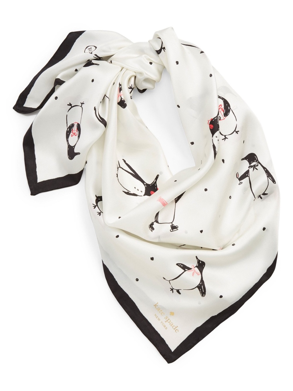 Kate Spade New York Penguin Silk Square Scarf